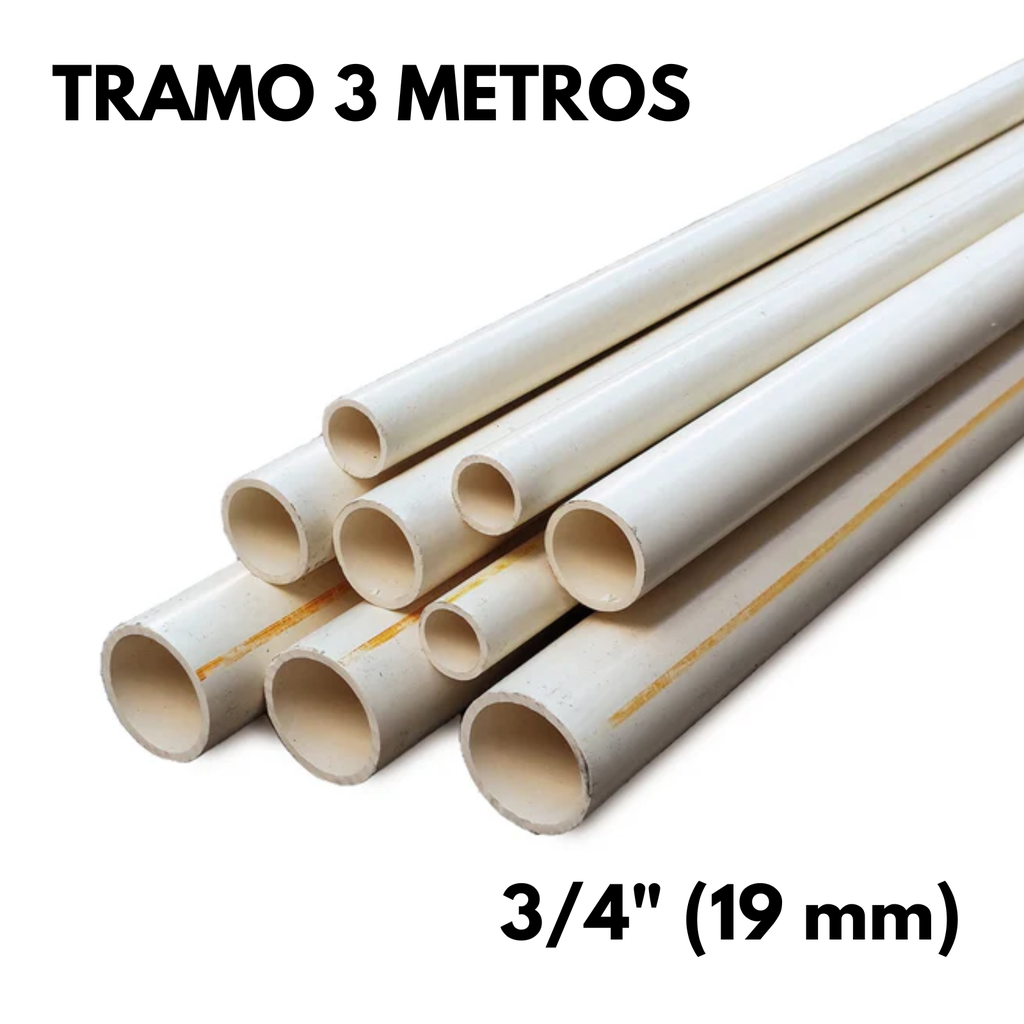 Tubo 3/4" (19 mm) CPVC, Por Tramo 3 Metros [TUCPVCTR19]