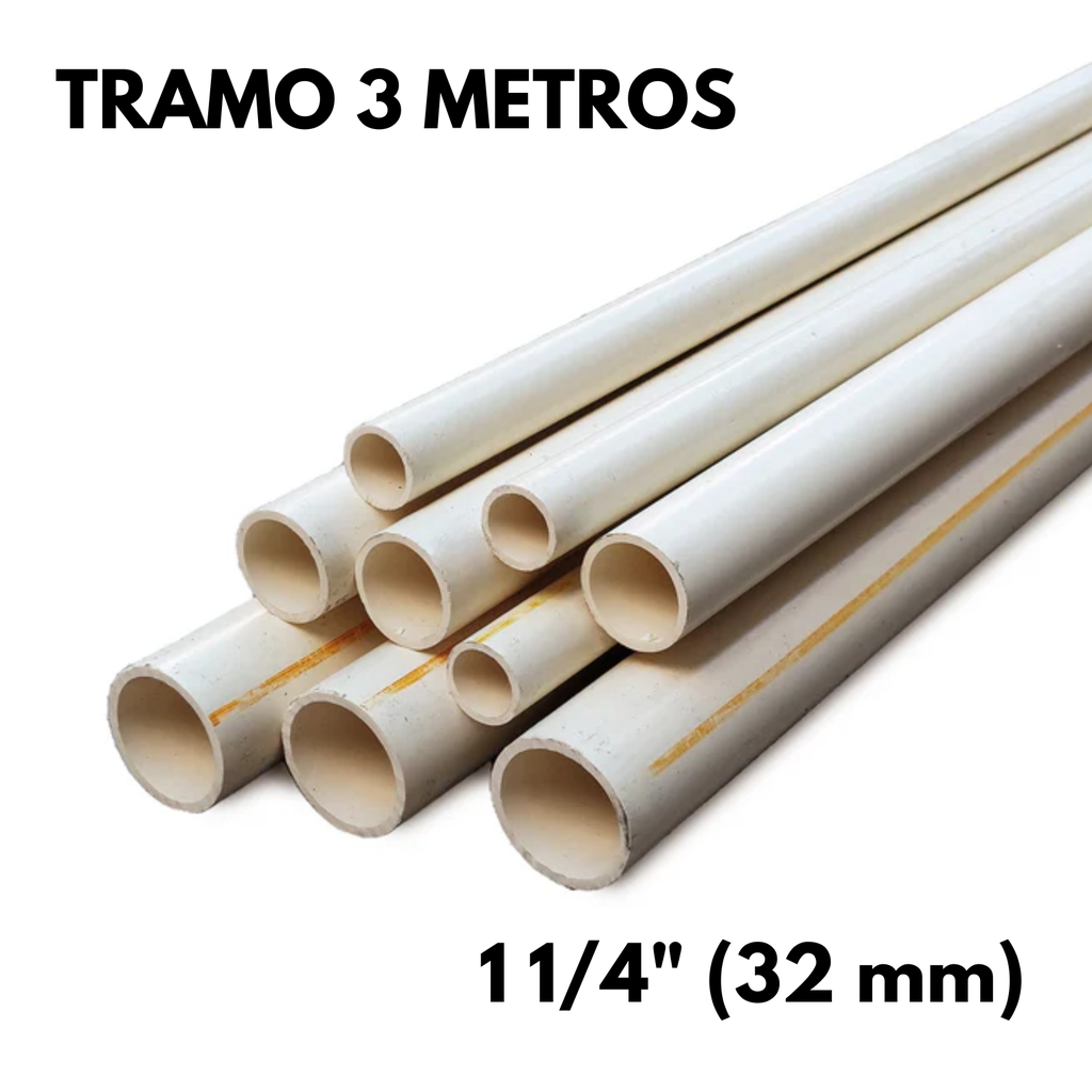 Tubo 1 1/4" (32 mm) CPVC, Por Tramo 3 Metros [TUCPVCTR32]