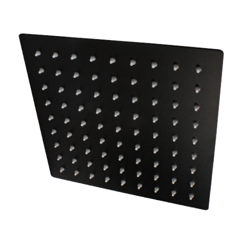 Regadera Cuadrada 8", Negra, Sin Brazo [R1832]