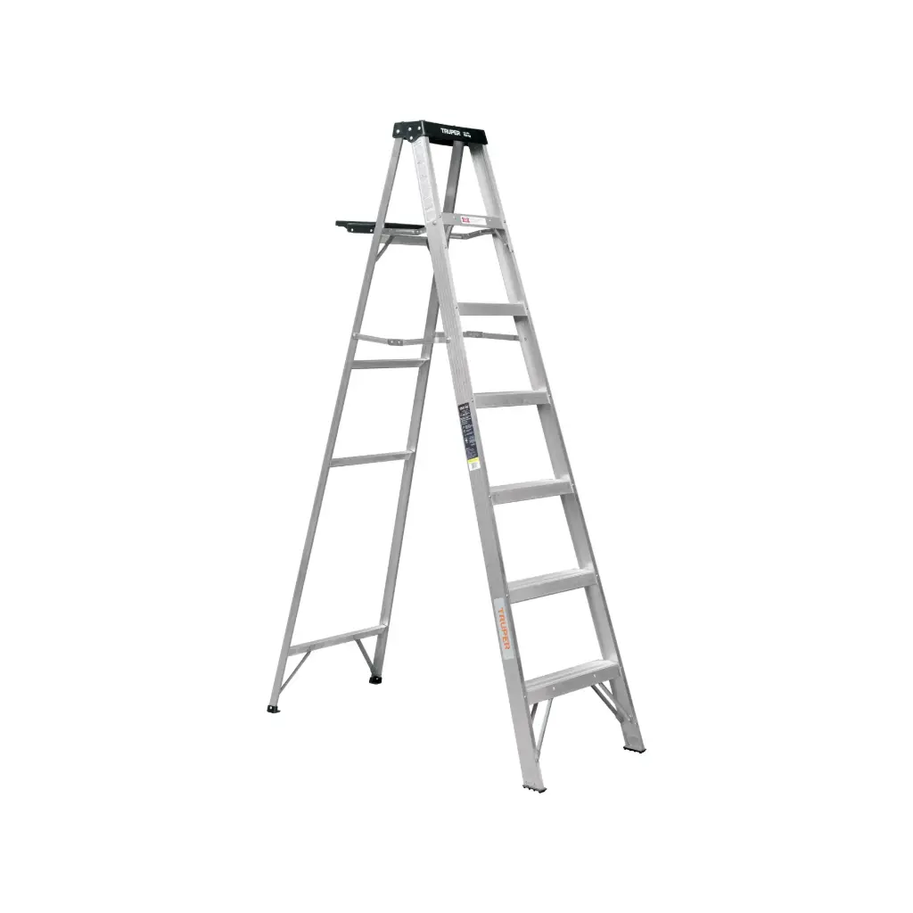 Escalera De Tijera De Aluminio, Tipo lll 6 Peldaños, 2.1 m, Truper [10437]