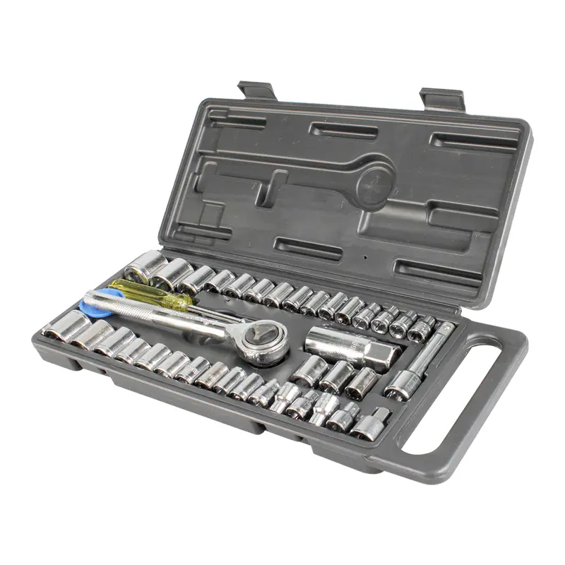 Juego De 40 Dados 1/4" y 3/8" Y Matraca Para Mecánico, Lion Tools [L0033]