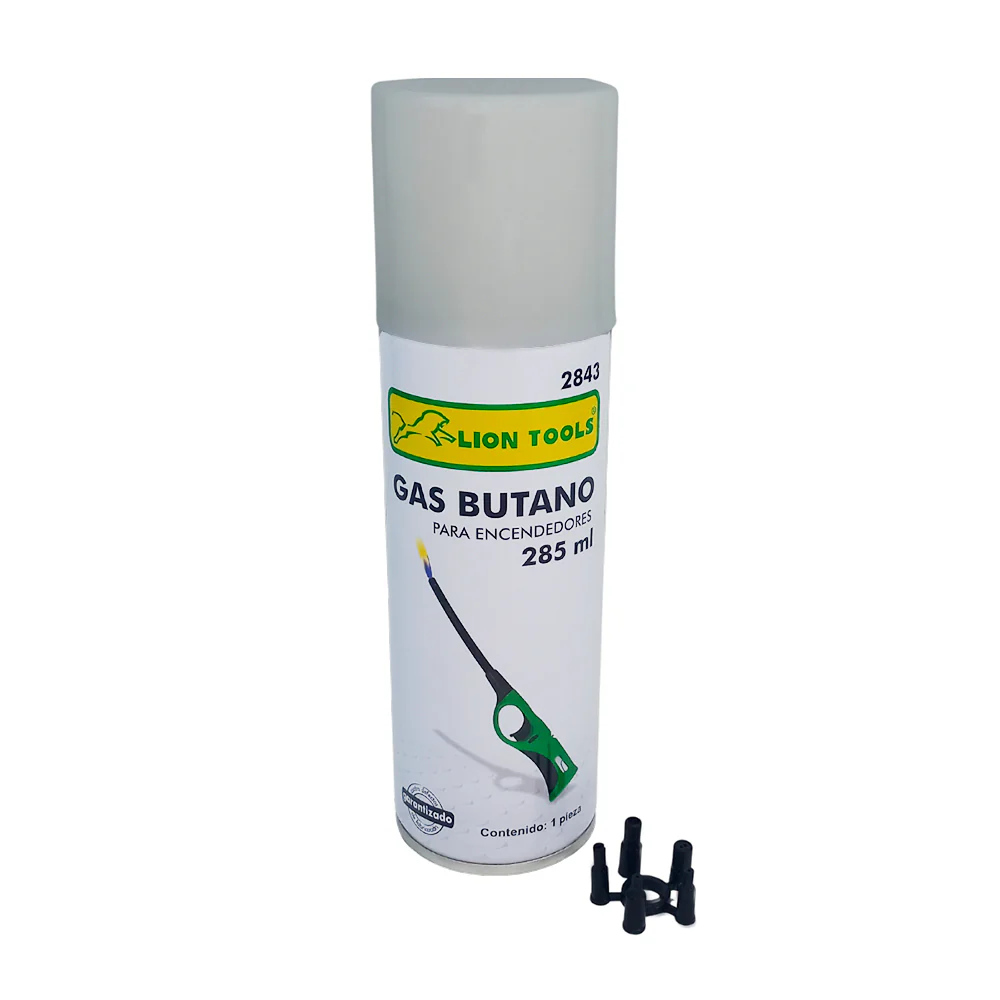 Lata De Gas Butano Para Encendedor, 285 ml, Lion Tools [L2843]