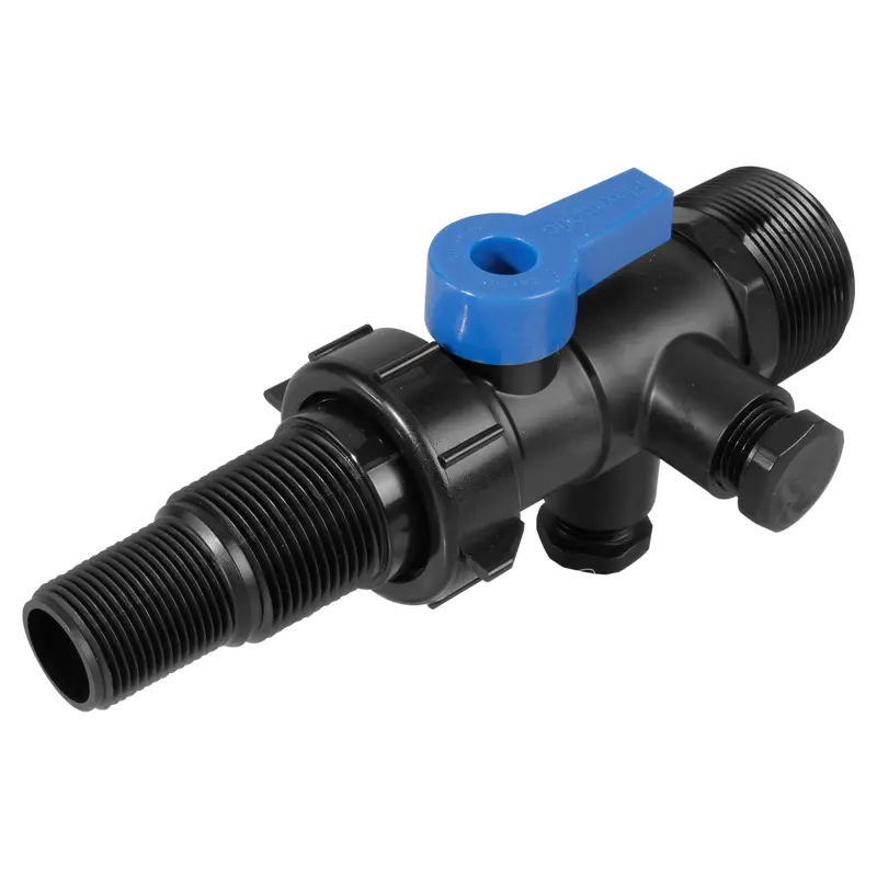 Multiconector Para Tinaco 1 1/2" Con Válvula Y Tuerca Unión, Salida 3/4 y 1", Fleximatic [2503]