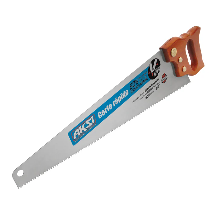 Serrucho 18", Mango Madera, Triple Filo, Aksi [103801]