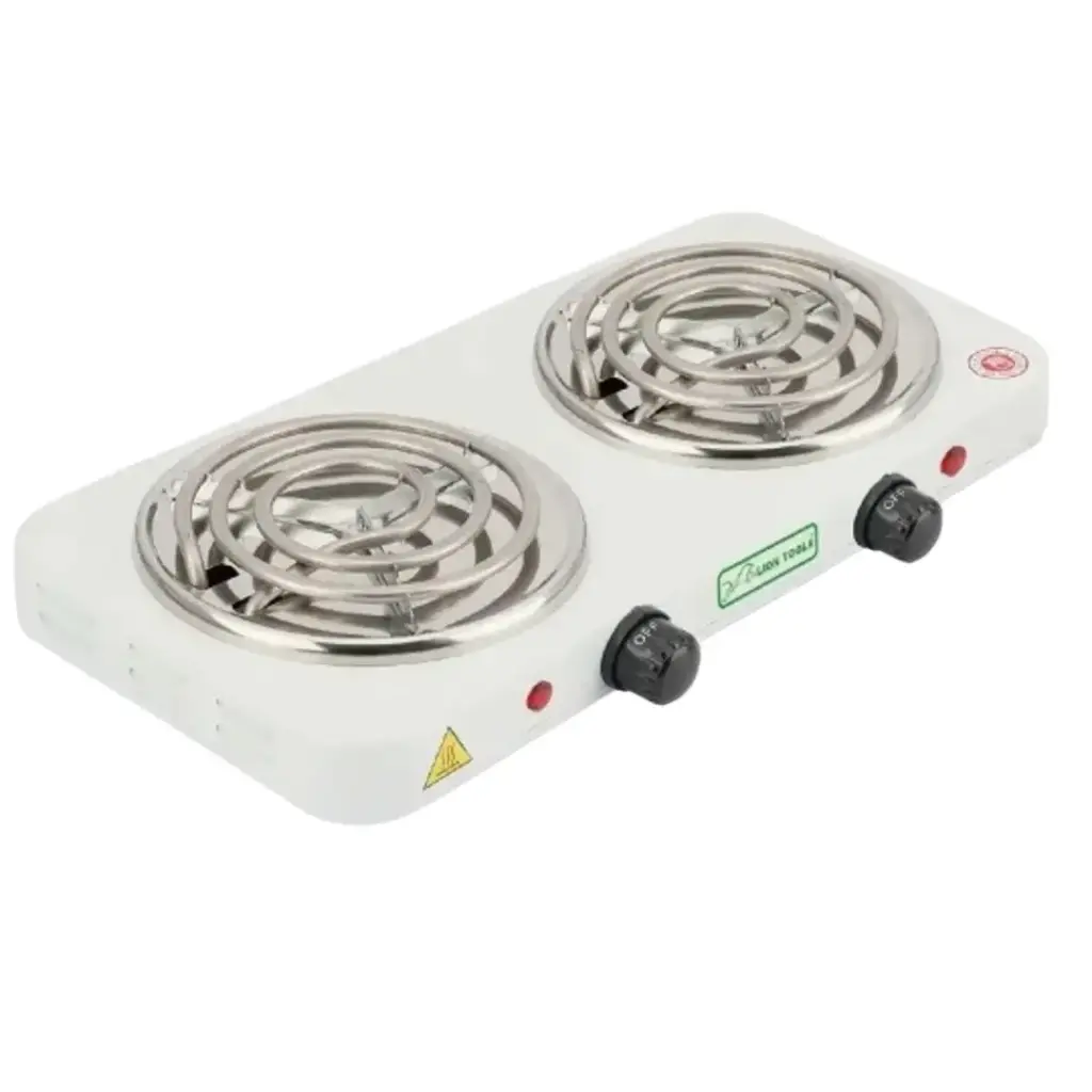 Parrilla Eléctrica De 2 Quemador, Cuadrada, Con Termostato, Lion Tools [L5385]