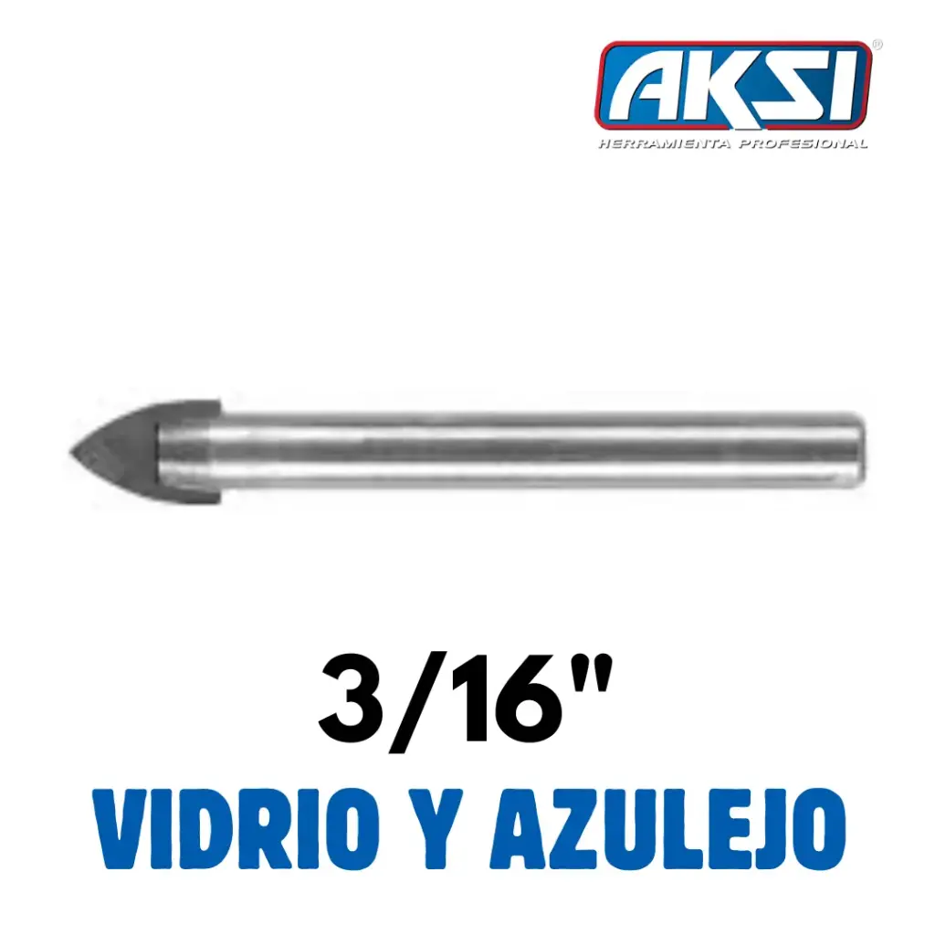 Broca Para Vidrio y Azulejo 3/16", Aksi [100502]
