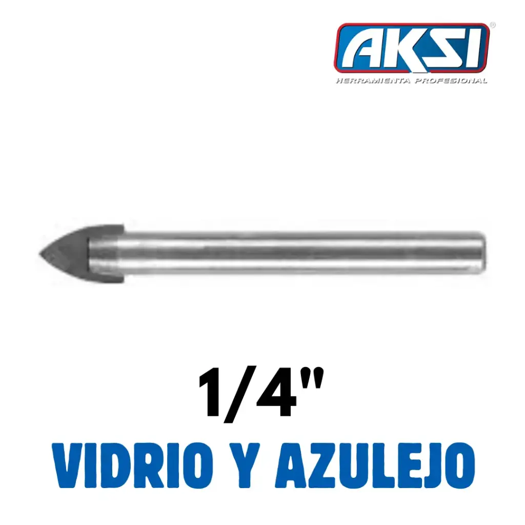 Broca Para Vidrio y Azulejo 1/4", Aksi [100503]