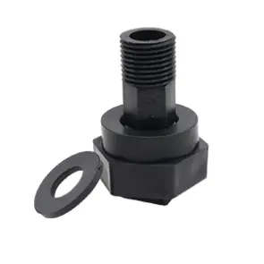Niple Con Tuerca 1/2 x 3/4" Para Medidor De Agua, Nylon, Por Pieza, CNX [NMP13]