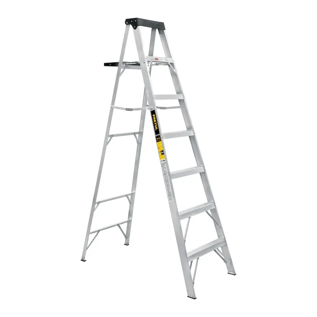 Escalera De Tijera De Aluminio, Tipo lll 6 Peldaños, 2 m, Pretul [20689]