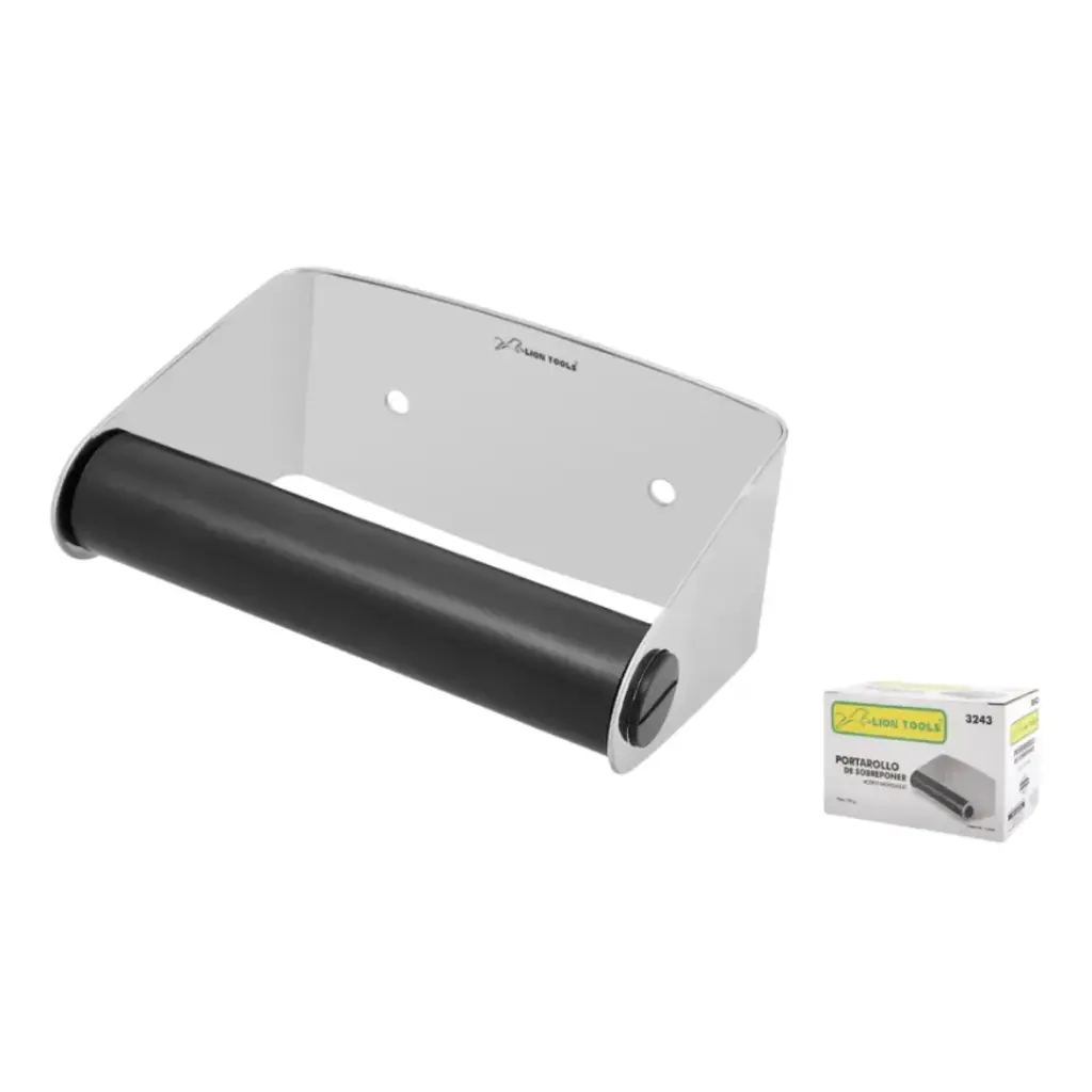 Porta Rollo Acero Inoxidable Con Barra De ABS, Lion Tools [L3243]