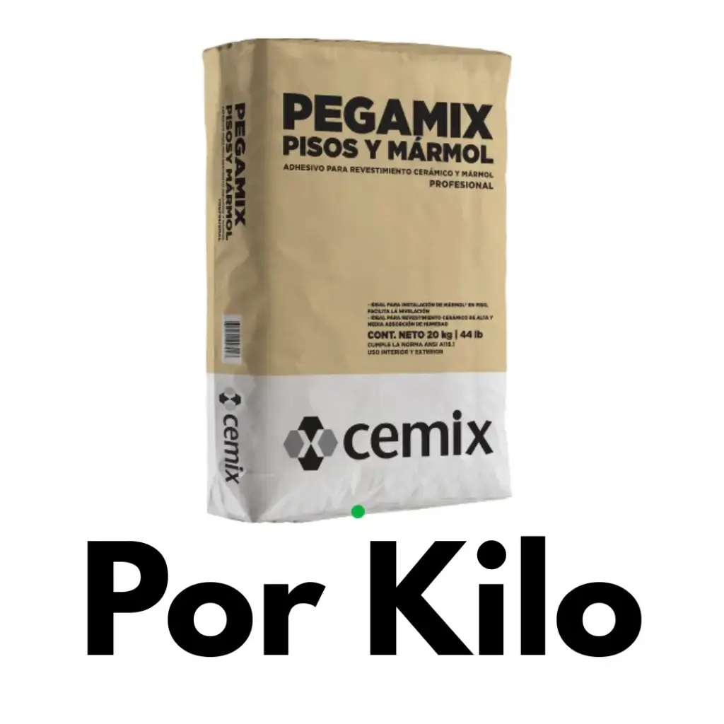 Pegazulejo Pegamix Pisos y Mármol, Blanco, Por Kilo, Cemix [K5007]
