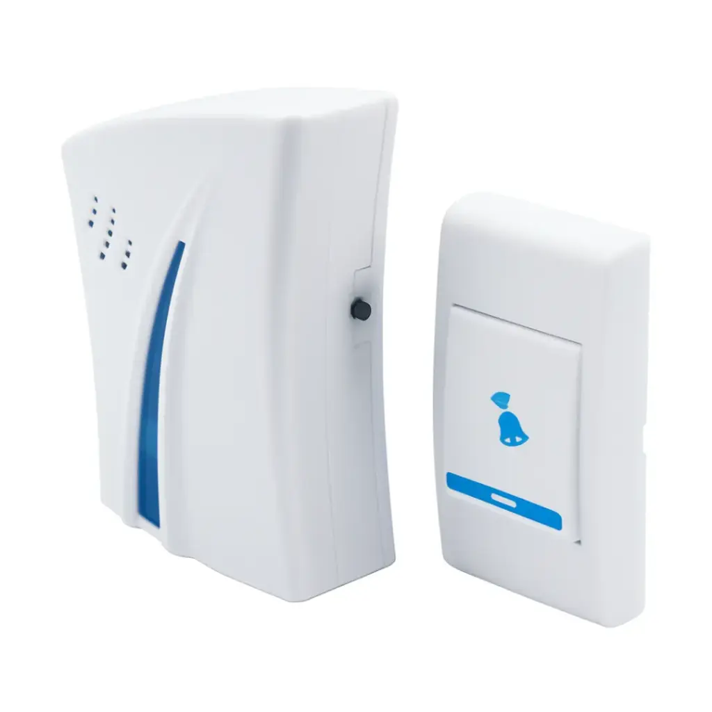 Timbre Inalámbrico Para Puerta, Blanco, 32 Melodías, EZ [DINDON-001]