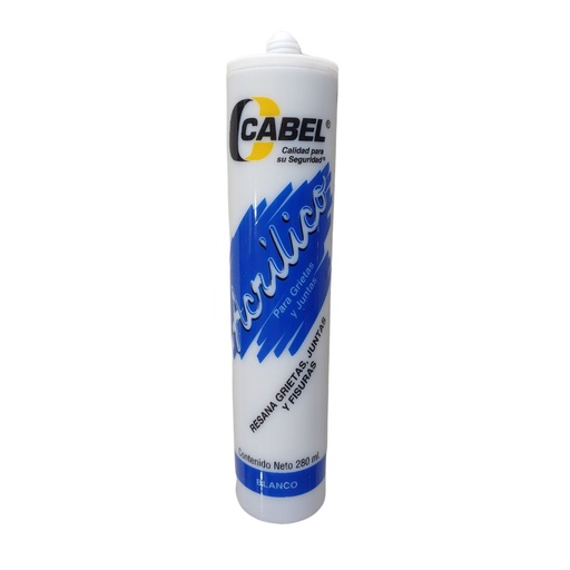 [7501040305214] Sellador Acrílico Blanco 280 ml, Cabel [7501040305214]