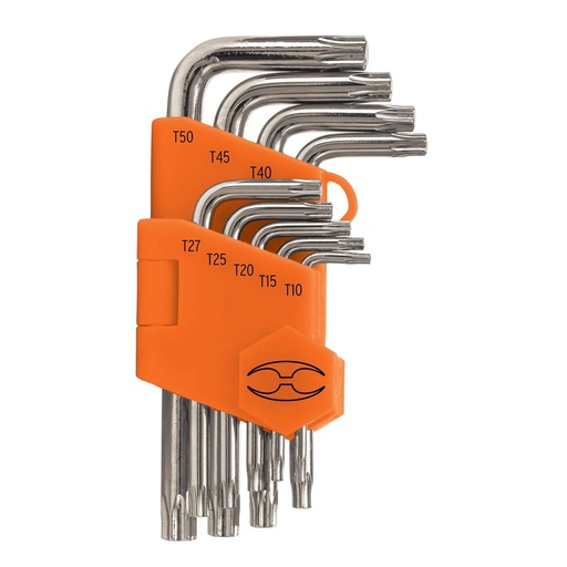 [15554] Juego 9 Llaves Torx Con Organizador Abatible, Truper [15554]