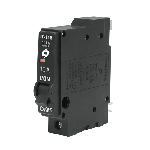 [46700] Interruptor Termomagnético 15 A, 1 Polo, Volteck [46700]