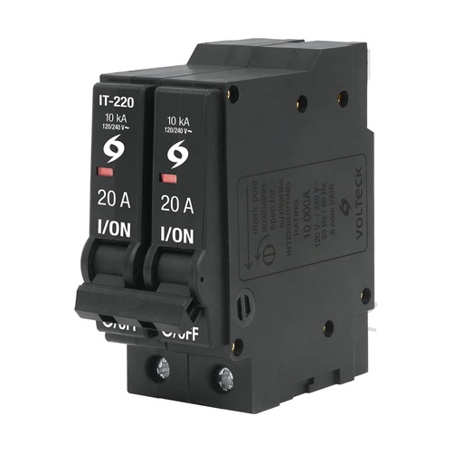 [46704] Interruptor Termomagnético 20 A, 2 Polos, Volteck [46704]