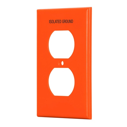 [46409] Placa Dúplex, Tierra Aislada Naranja, Línea Standard, Volteck [46409]