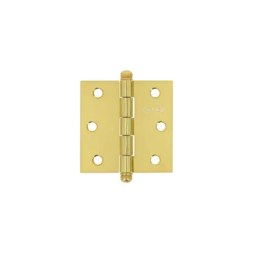 [43231] Bisagra Cuadrada 2 1/2", Acero Latonado, Redonda, Hermex [43231]