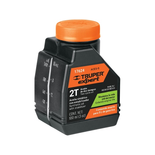 [17624] Aceite Para Motor 2 Tiempos, Sintético, 100 ml, Truper Expert [17624]