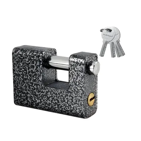 [L4483] Candado Antipalanca 70 mm, Cuerpo De Hierro, Cilindro Latón, Llave Puntos, Lion Tools [L4483]