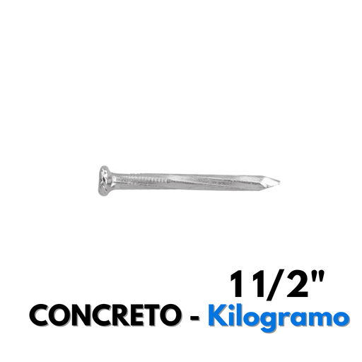 [44122] Clavo Galvanizado Para Concreto 1 1/2", Por Kilo [44122]