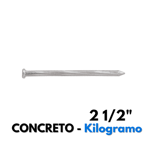[44124] Clavo Galvanizado Para Concreto 2 1/2", 1 kg [44124]