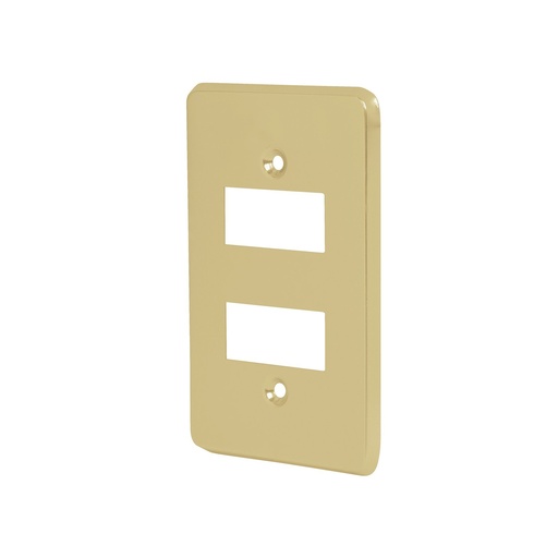 [46436] Placa De 2 Módulos, Aluminio, Línea Económica, Volteck [46436]