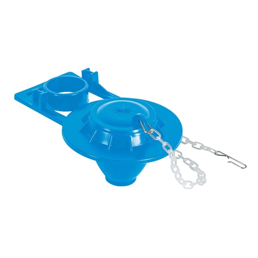 [49346] Sapo 2" Para WC, PVC Azul, Cadena Plastica, Foset [49346]