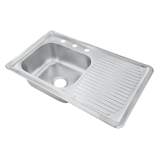 [TSED8050] Tarja Sencilla Para Empotrar Con Escurridero Derecho, 80 x 50 x 15 cm, CNX [TSED8050]