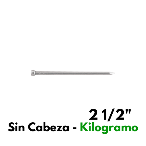 [44498] Clavo Sin Cabeza 2 1/2", Sin Cabeza, Por Kilogramo [44498]