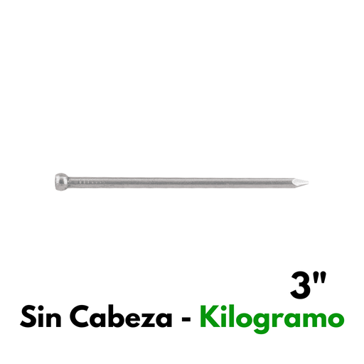 [44499] Clavo Sin Cabeza 3", Sin Cabeza, Por Kilogramo [44499]