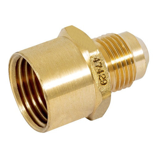 [47429] Niple Campana De Latón, 3/8" (Flare) x 1/2" (NPT), Foset [47429]