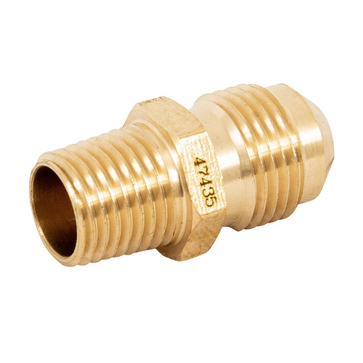 [47435] Niple Terminal De Latón, 3/8" (Flare) x 1/4" (NPT), Foset [47435]