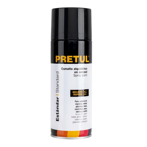 [27170] Esmalte En Aerosol, Negro Brillante, 400 ml, Pretul [27170]