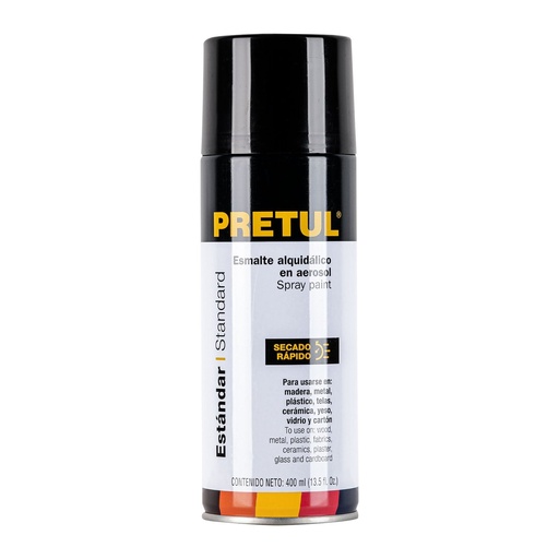 [27183] Esmalte En Aerosol, Negro Satín, 400 ml, Pretul [27183]