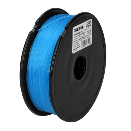 [27065] Hilo De Nylon Para Pescar #80 (0.8 mm x 100 m), Azul, Pretul [27065]