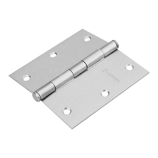 [23688] Bisagra Cuadrada 3 1/2", Acero Cromo Mate, Hermex Basic [23688]