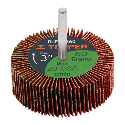 [13041] Broca Lija/Rueda Flap De 3", Grano 60, Truper [13041]