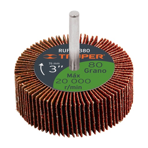 [13042] Broca Lija/Rueda Flap De 3", Grano 80, Truper [13042]