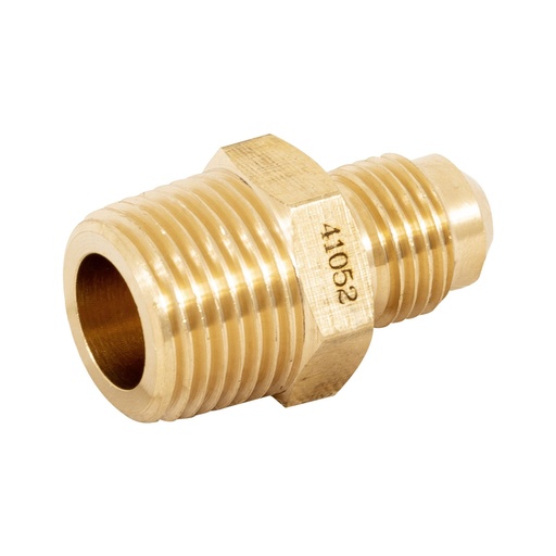 [41052] Niple Terminal De Latón, 5/16" (Flare) x 3/8" (NPT), Foset [41052]