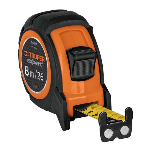 [12696] Flexómetro Industrial, 8 m Cinta 25 mm, Contra Impactos, Truper [12696]