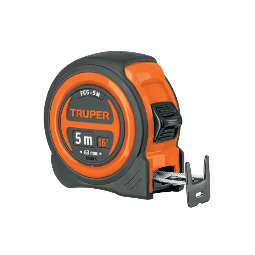[12772] Flexómetro Compacto, 5 m Cinta 19 mm, Contra Impactos, Truper [12772]