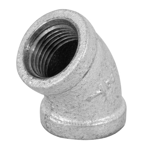 [47539] Codo Galvanizado Roscable 1/2" x 45°, Foset [47539]