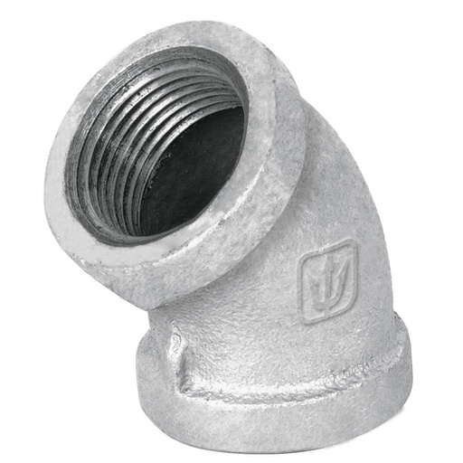 [47540] Codo Galvanizado Roscable 3/4" x 45°, Foset [47540]