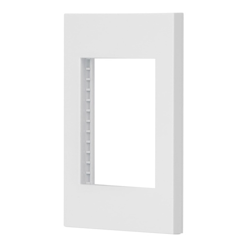 [47043] Placa De 1 Ventana, 3 Módulos, Blanco, Línea Española, Volteck [47043]