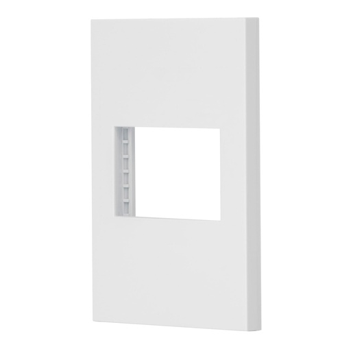 [47044] Placa De 1 Ventana, 1.5 Módulos, Blanco, Línea Española, Volteck [47044]