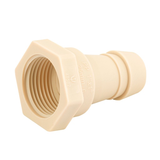 [48582] Adaptador/Conector Fijo Hembra De Inserción, 1 x 1", Foset [48582]