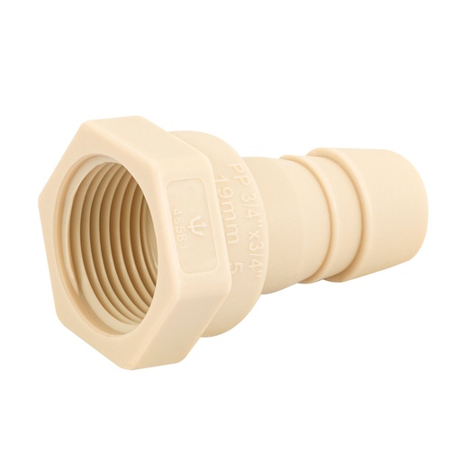 [48581] Adaptador/Conector Fijo Hembra De Inserción, 3/4 x 3/4", Foset [48581]