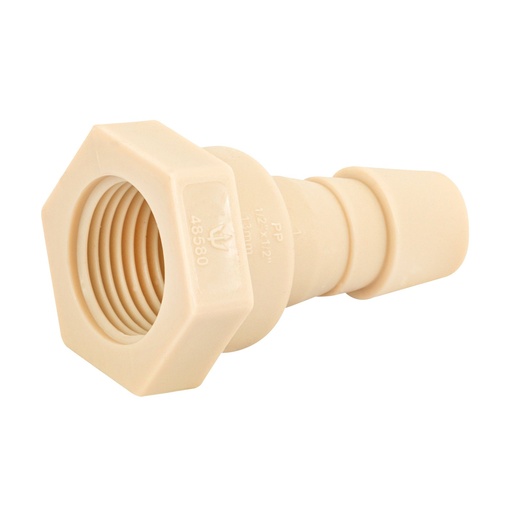 [48580] Adaptador/Conector Fijo Hembra De Inserción, 1/2 x 1/2", Foset [48580]