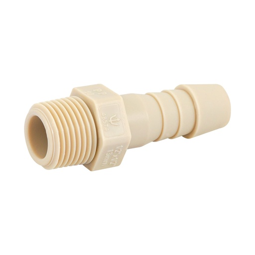 [48574] Adaptador/Conector Fijo Macho De Inserción, 1/2 x 1/2", Foset [48574]